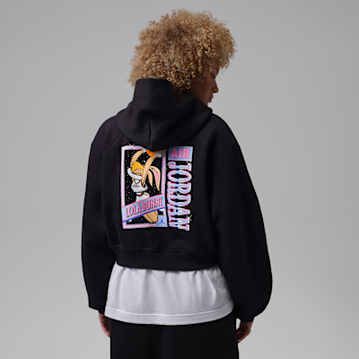 Jung Kook   テリーリラックスフーディー S 黒 Jordan Brooklyn Space Jam Fleece Women's Full-Zip Cropped Hoodie